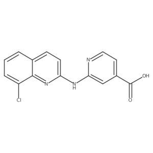 2-[(8-Chloro-2-quinolinyl)amino]-4-pyridinecarboxylic acid结构式
