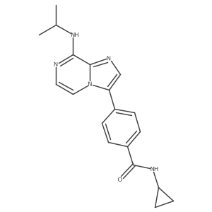 N-Cyclopropyl-4-[8-[(1-methylethyl)amino]imidazo[1,2-a]pyrazin-3-yl]benzamide Structure