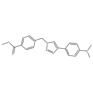 4-[4-(4-Dimethylamino-phenyl)-[1,2,3]triazol-1-ylmethyl]-benzoic acid methyl ester Structure