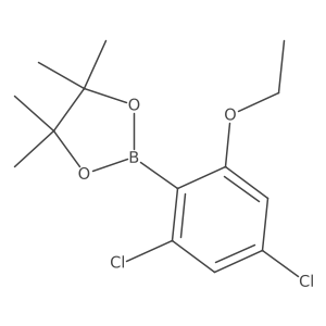 2-(2,4-Dichloro-6-ethoxyphenyl)-4,4,5,5-tetramethyl-1,3,2-dioxaborolane结构式