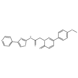 2-{3-[4-(methylsulfanyl)phenyl]-6-oxopyridazin-1(6H)-yl}-N-[(2Z)-4-(pyridin-4-yl)-1,3-thiazol-2(3H)-ylidene]acetamide Structure