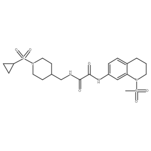 N1-((1-(cyclopropylsulfonyl)piperidin-4-yl)methyl)-N2-(1-(methylsulfonyl)-1,2,3,4-tetrahydroquinolin-7-yl)oxalamide Structure