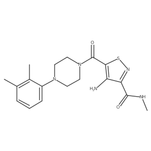 4-amino-5-(4-(2,3-dimethylphenyl)piperazine-1-carbonyl)-N-methylisothiazole-3-carboxamide Structure