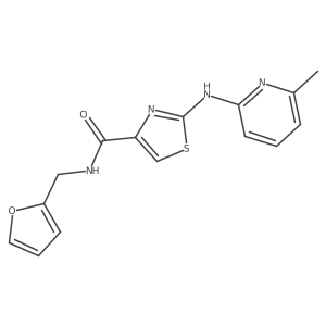 N-(furan-2-ylmethyl)-2-((6-methylpyridin-2-yl)amino)thiazole-4-carboxamide Structure