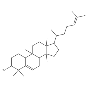 (3I(2),8I+/-,9I(2),10I+/-,13I+/-,14I(2),17I+/-,20S)-9-Methyl-19-norlanosta-5,24-dien-3-ol Structure