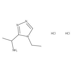 [1-(4-Ethyl-4H-1,2,4-triazol-3-yl)ethyl]amine dihydrochloride结构式