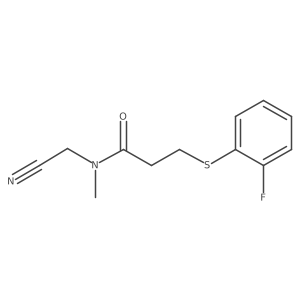 N-(cyanomethyl)-3-[(2-fluorophenyl)sulfanyl]-N-methylpropanamide Structure