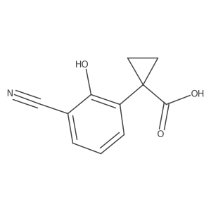 Cyclopropanecarboxylic acid, 1-(3-cyano-2-hydroxyphenyl)- Structure