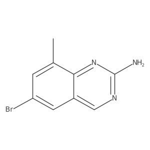 6-Bromo-8-methyl-2-quinazolinamine结构式