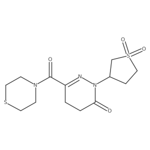 2-(1,1-dioxidotetrahydrothiophen-3-yl)-6-(thiomorpholin-4-ylcarbonyl)-4,5-dihydropyridazin-3(2H)-one Structure