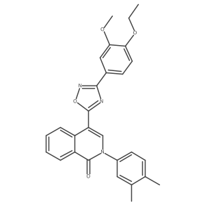 2-(3,4-dimethylphenyl)-4-[3-(4-ethoxy-3-methoxyphenyl)-1,2,4-oxadiazol-5-yl]isoquinolin-1(2H)-one结构式