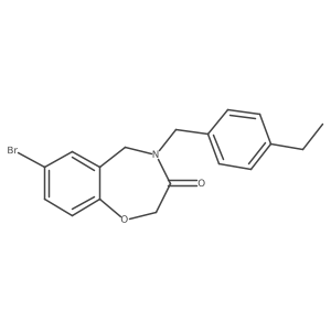 7-bromo-4-(4-ethylbenzyl)-4,5-dihydro-1,4-benzoxazepin-3(2H)-one Structure