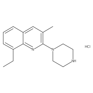 8-Ethyl-3-methyl-2-(piperazin-1-yl)quinoline hydrochloride Structure