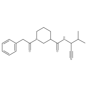 N-(1-cyano-2-methylpropyl)-1-(2-phenylacetyl)piperidine-3-carboxamide结构式