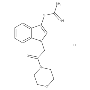 1-(2-morpholino-2-oxoethyl)-1H-indol-3-yl carbamimidothioate hydroiodide结构式