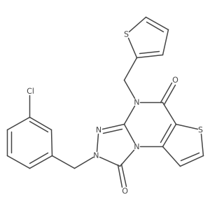 2-(3-chlorobenzyl)-4-(thiophen-2-ylmethyl)thieno[2,3-e][1,2,4]triazolo[4,3-a]pyrimidine-1,5(2H,4H)-dione Structure