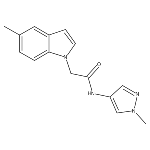 2-(5-methyl-1H-indol-1-yl)-N-(1-methyl-1H-pyrazol-4-yl)acetamide Structure
