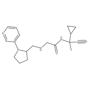N-(1-cyano-1-cyclopropylethyl)-2-({[1-(pyridazin-3-yl)pyrrolidin-2-yl]methyl}amino)acetamide结构式