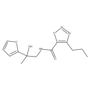 N-(2-(furan-2-yl)-2-hydroxypropyl)-4-propyl-1,2,3-thiadiazole-5-carboxamide结构式