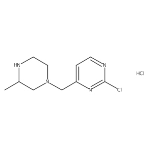 2-Chloro-4-(3-methyl-piperazin-1-ylmethyl)-pyrimidine hydrochloride Structure