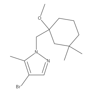 4-bromo-1-((1-methoxy-3,3-dimethylcyclohexyl)methyl)-5-methyl-1H-pyrazole结构式