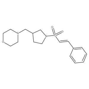4-[[1-[(E)-2-Phenylethenyl]sulfonylpyrrolidin-3-yl]methyl]morpholine结构式