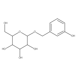 (3-Hydroxyphenyl)methyl I(2)-D-glucopyranoside Structure