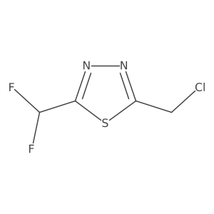 2-(Chloromethyl)-5-(difluoromethyl)-1,3,4-thiadiazole Structure
