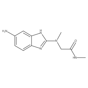 2-[(5-amino-1H-1,3-benzodiazol-2-yl)(methyl)amino]-N-methylacetamide结构式
