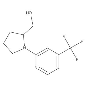 (1-(4-(Trifluoromethyl)pyridin-2-yl)pyrrolidin-2-yl)methanol结构式