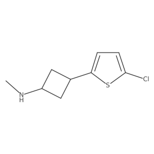 3-(5-chlorothiophen-2-yl)-N-methylcyclobutan-1-amine Structure