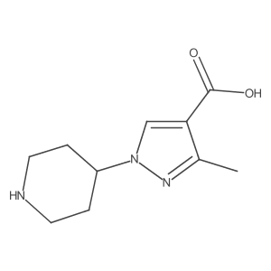 3-methyl-1-(piperidin-4-yl)-1H-pyrazole-4-carboxylic acid结构式
