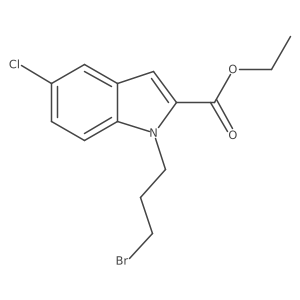 ethyl 1-(3-bromopropyl)-5-chloro-1H-indole-2-carboxylate结构式