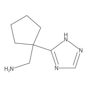 [1-(1H-1,2,4-triazol-3-yl)cyclopentyl]methanamine结构式