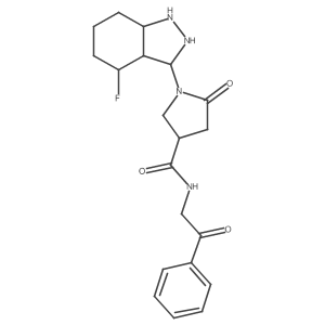 1-(4-fluoro-2,3,3a,4,5,6,7,7a-octahydro-1H-indazol-3-yl)-5-oxo-N-phenacylpyrrolidine-3-carboxamide Structure