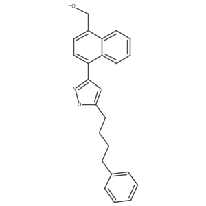 4-[5-(4-Phenylbutyl)-1,2,4-oxadiazol-3-yl]-1-naphthalenemethanol结构式
