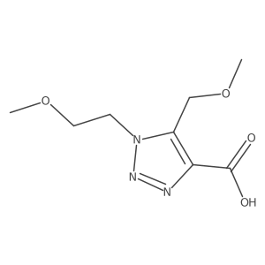 1-(2-methoxyethyl)-5-(methoxymethyl)-1H-1,2,3-triazole-4-carboxylic acid结构式