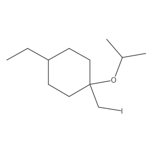 4-Ethyl-1-(iodomethyl)-1-(propan-2-yloxy)cyclohexane Structure