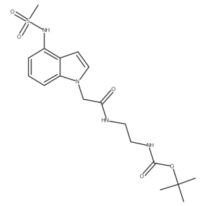 tert-butyl {2-[({4-[(methylsulfonyl)amino]-1H-indol-1-yl}acetyl)amino]ethyl}carbamate Structure