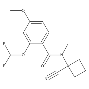 N-(1-Cyanocyclobutyl)-2-(difluoromethoxy)-4-methoxy-N-methylbenzamide Structure