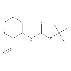 rac-tert-butyl N-[(2R,3S)-2-ethenyloxan-3-yl]carbamate Structure