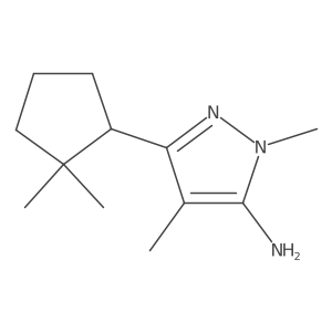 3-(2,2-dimethylcyclopentyl)-1,4-dimethyl-1H-pyrazol-5-amine结构式