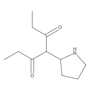 4-(Pyrrolidin-2-yl)heptane-3,5-dione Structure