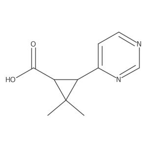 2,2-Dimethyl-3-(pyrimidin-4-yl)cyclopropane-1-carboxylic acid结构式