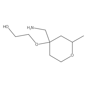 2-{[4-(Aminomethyl)-2-methyloxan-4-yl]oxy}ethan-1-ol Structure