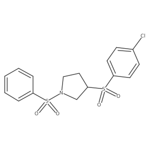1-(Benzenesulfonyl)-3-(4-chlorobenzenesulfonyl)pyrrolidine结构式