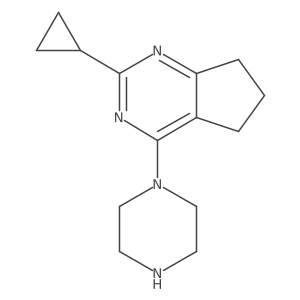 2-Cyclopropyl-4-(piperazin-1-yl)-6,7-dihydro-5H-cyclopenta[d]pyrimidine Structure