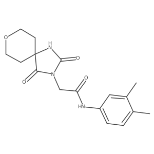 N-(3,4-dimethylphenyl)-2-(2,4-dioxo-8-oxa-1,3-diazaspiro[4.5]dec-3-yl)acetamide Structure