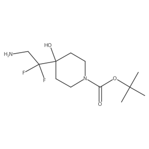 Tert-butyl 4-(2-amino-1,1-difluoroethyl)-4-hydroxypiperidine-1-carboxylate Structure