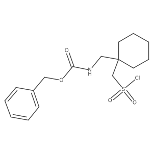 Benzyl N-({1-[(chlorosulfonyl)methyl]cyclohexyl}methyl)carbamate结构式